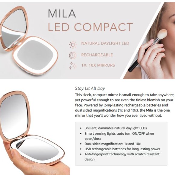 Fancii Rechargeable Compact Mirror BNIB - Picture 2 of 4